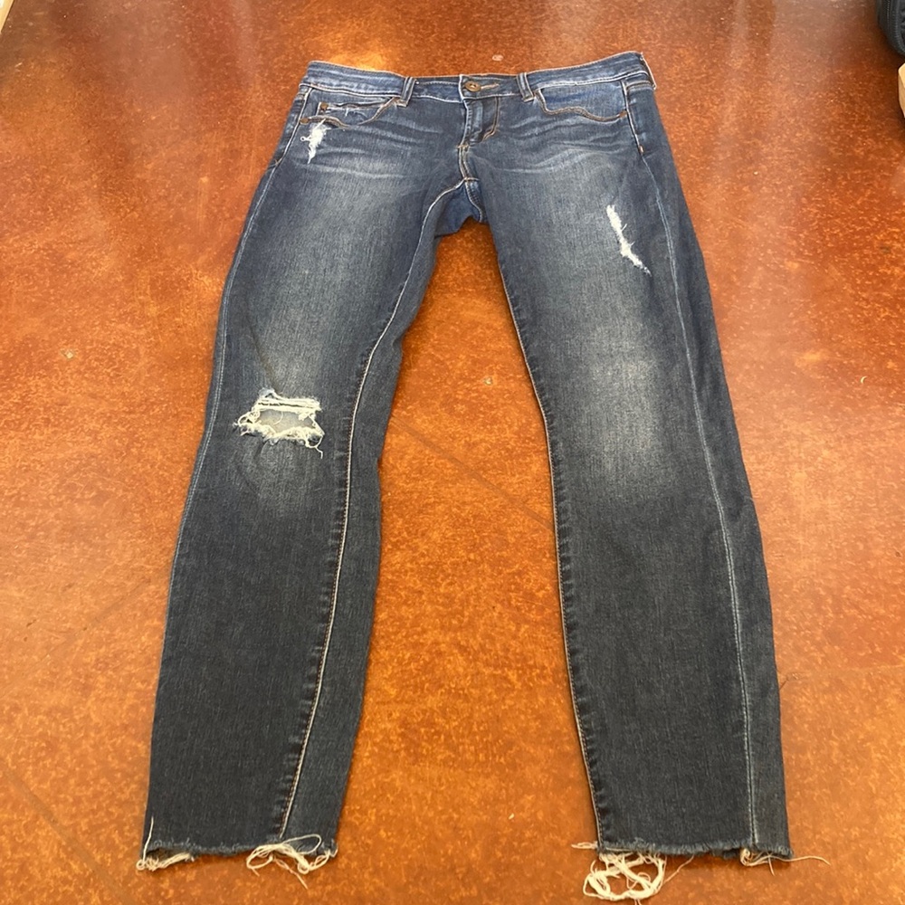 EUC Articles of Society Distressed Cropped / Ankle Skinny Leg Jeans Sz 26